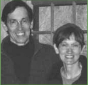 Black-and-white head shot of Christian and Gaella Elwell