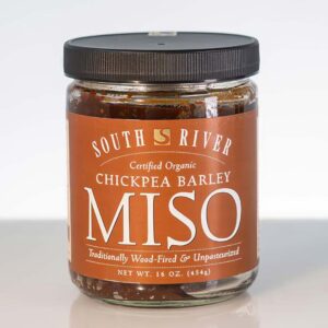 Product shot of South River Miso Company's Chickpea Barley Miso