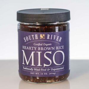 Product shot of South River Miso Company's Organic Hearty Brown Rice Miso