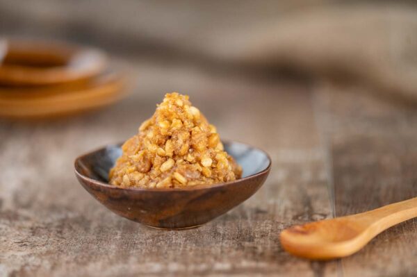 Dollop of miso in a bowl